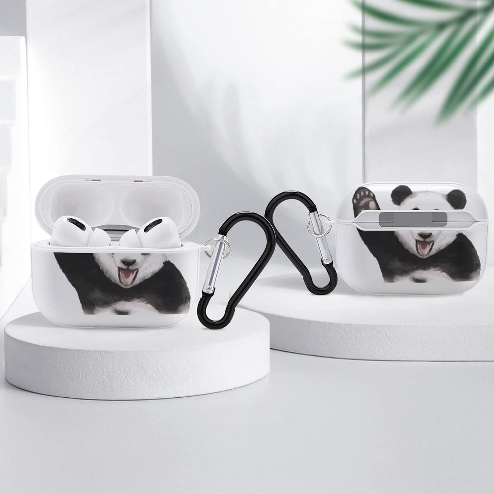 Amazon | かわいいパンダベアプリント Airpods Proケース キーチェーン